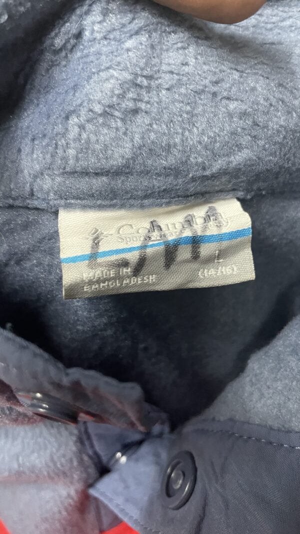 Columbia Men’s Fleece lite Weight Sweatshirt Red Blue Size S - Image 6