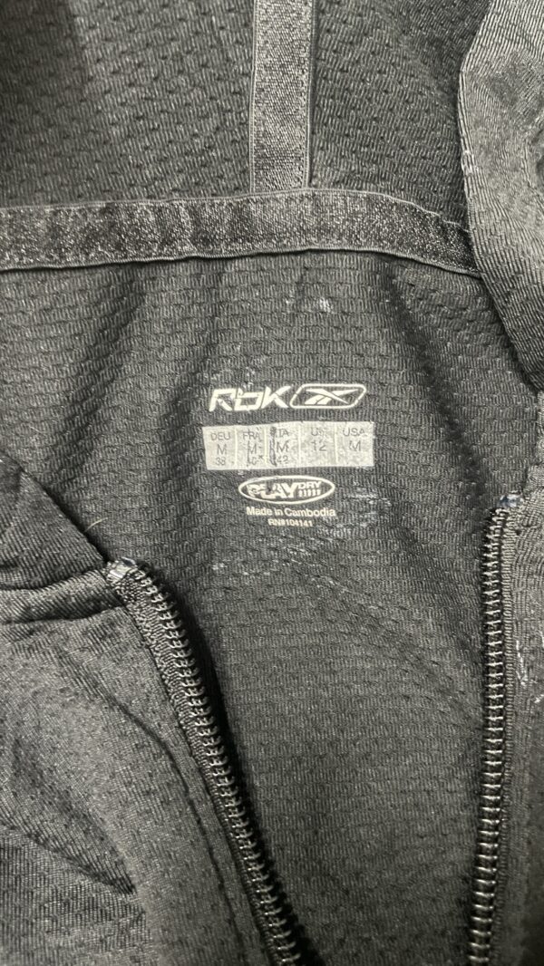 Reebok Play Dry hooded Track Jacket Black Size M - Image 3