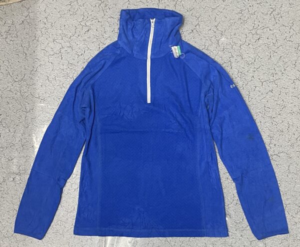 Columbia Long Neck Winter Sweatshirt lite weight Size S blue