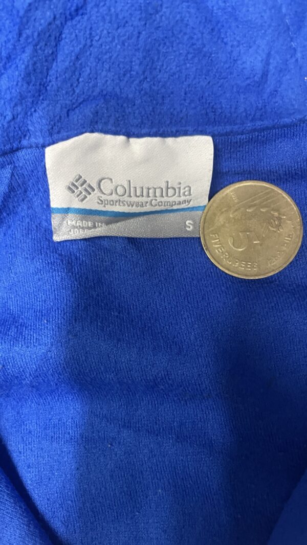 Columbia Long Neck Winter Sweatshirt lite weight Size S blue - Image 5