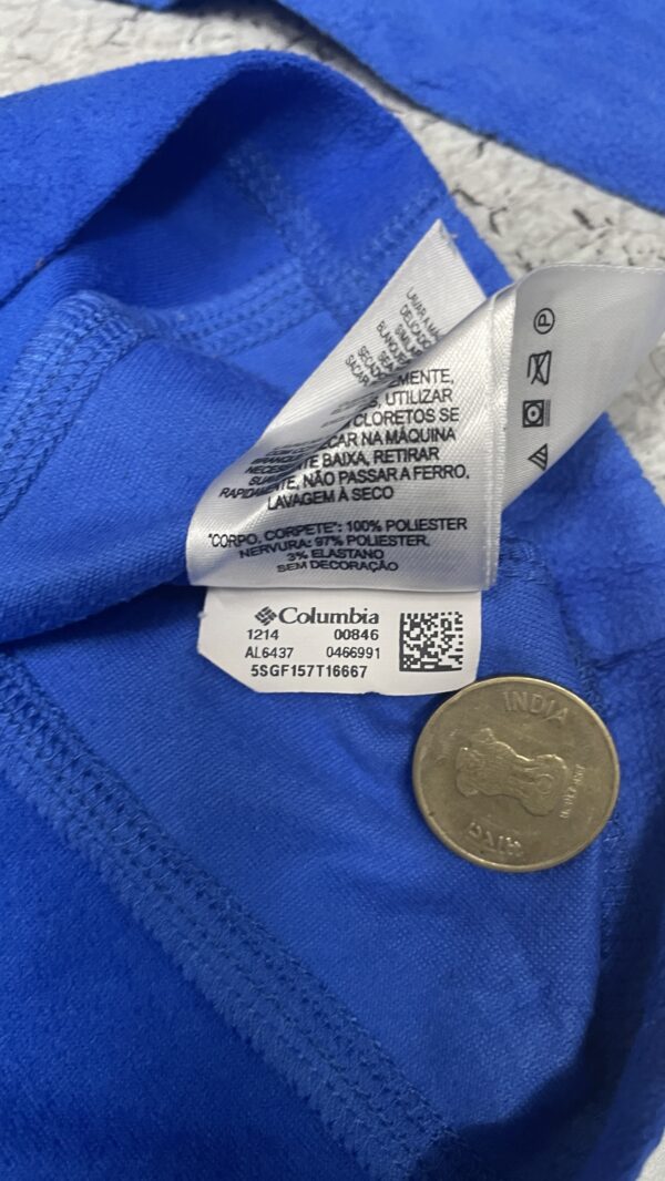 Columbia Long Neck Winter Sweatshirt lite weight Size S blue - Image 7