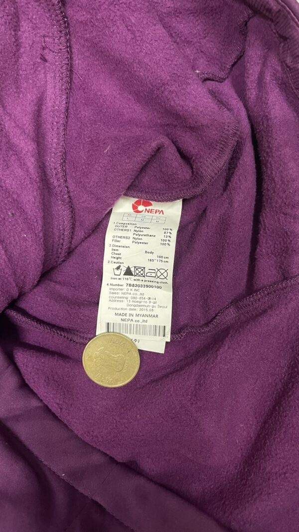 Nepa Nolimit Extreme Puffer Hooded Winter Jacket black Purple size M - Image 5