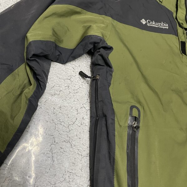 Columbia Titanium Hooded Winter Jacket Size Xl Green Black - Image 6
