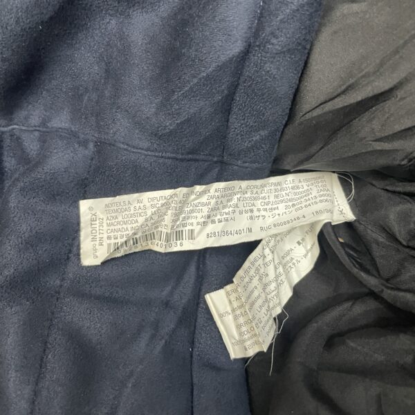 ZARA Quilted Lightweight Insulated Jacket Navy Blue L - Image 4