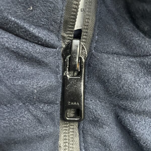 ZARA Quilted Lightweight Insulated Jacket Navy Blue L - Image 9