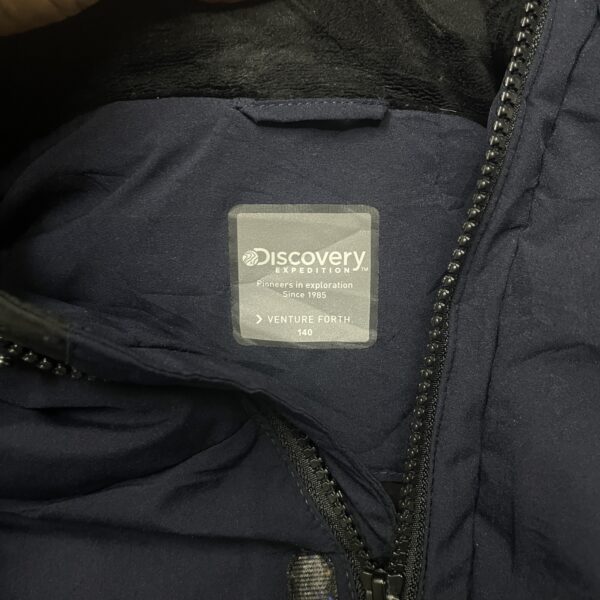 Discovery Expedition Long Padded Winter Jacket With Hood – Navy Blue - Image 6