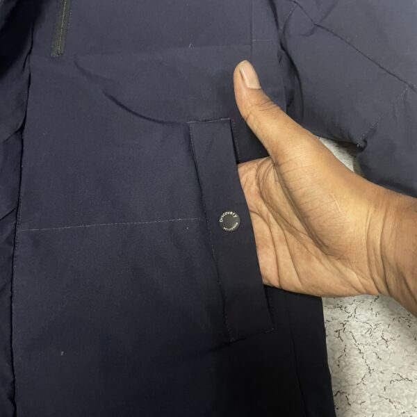 Discovery Expedition Long Padded Winter Jacket With Hood – Navy Blue - Image 8