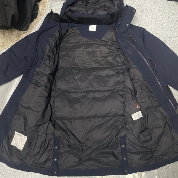 Discovery Expedition Long Padded Winter Jacket With Hood – Navy Blue - Image 12