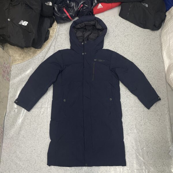 Discovery Expedition Long Padded Winter Jacket With Hood – Navy Blue