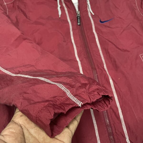 Nike Men’s Hooded Full Zip Windbreaker Jacket – Burgundy –XL - Image 5