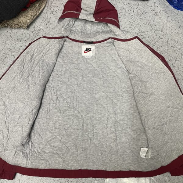 Nike Men’s Hooded Full Zip Windbreaker Jacket – Burgundy –XL - Image 3