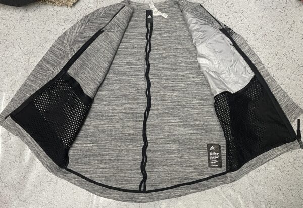 Adidas Athletics Heather Knit Full Zip Training Jacket Grey –XL - Image 5