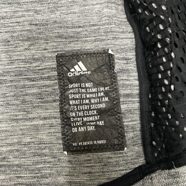 Adidas Athletics Heather Knit Full Zip Training Jacket Grey –XL - Image 6