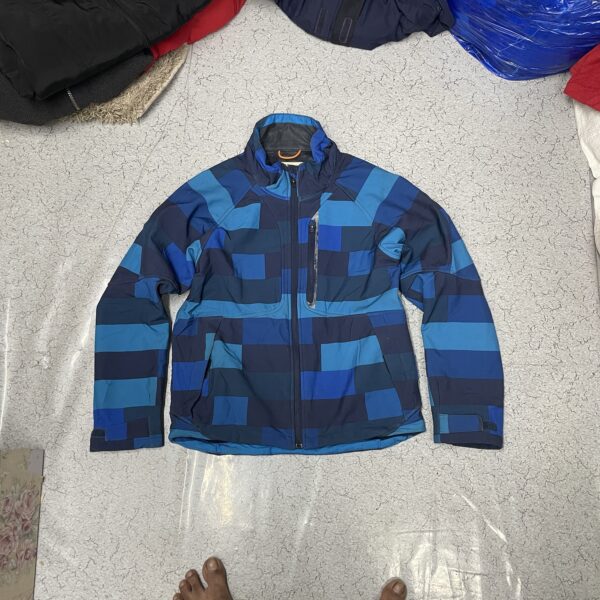 H&M Men’s Blue Patchwork Ski Winter Jacket Insulated Water - Image 11