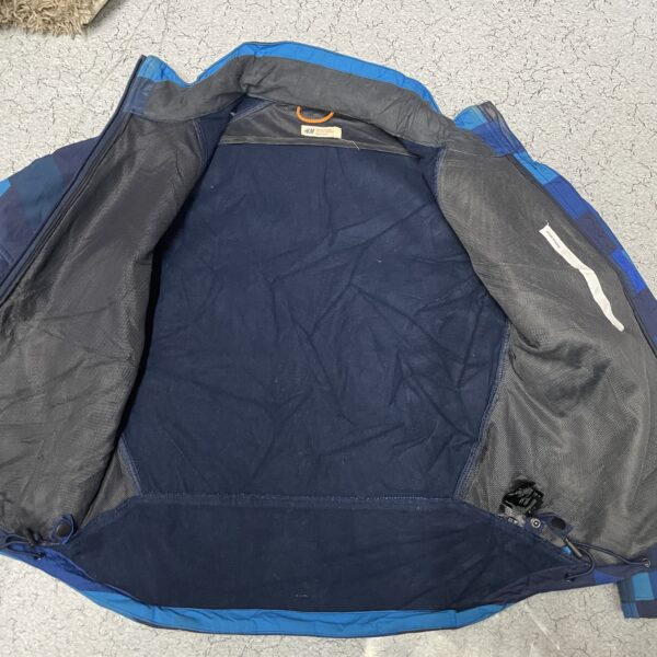 H&M Men’s Blue Patchwork Ski Winter Jacket Insulated Water - Image 5