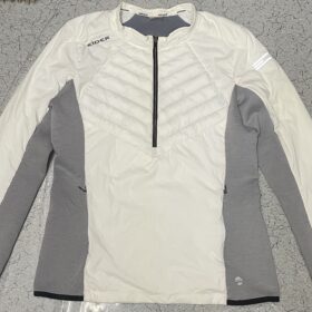 Eider Hybrid Insulated Half Zip Pullover Jacket White/Grey-M