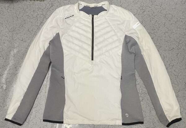 Eider Hybrid Insulated Half Zip Pullover Jacket White/Grey-M - Image 11