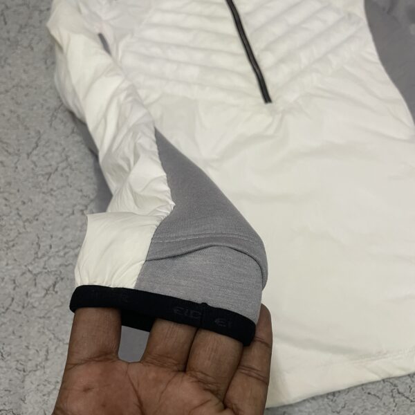 Eider Hybrid Insulated Half Zip Pullover Jacket White/Grey-M - Image 2