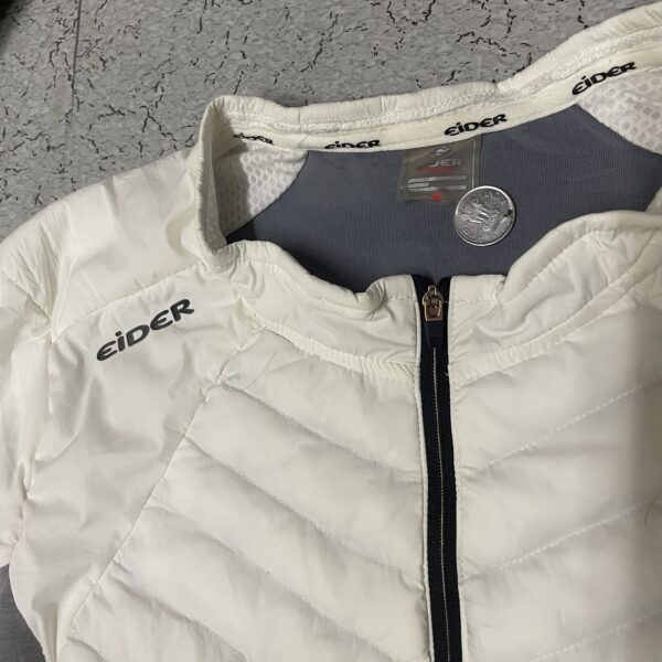 Eider Hybrid Insulated Half Zip Pullover Jacket White/Grey-M - Image 4