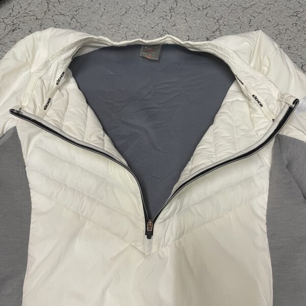 Eider Hybrid Insulated Half Zip Pullover Jacket White/Grey-M - Image 9