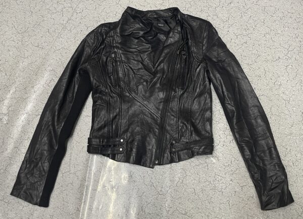 Tomboy Women’s Black Faux Leather Biker Jacket Stylish Slim Fit Moto