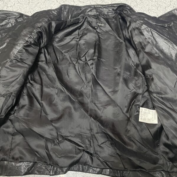 Tomboy Women’s Black Faux Leather Biker Jacket Stylish Slim Fit Moto - Image 4