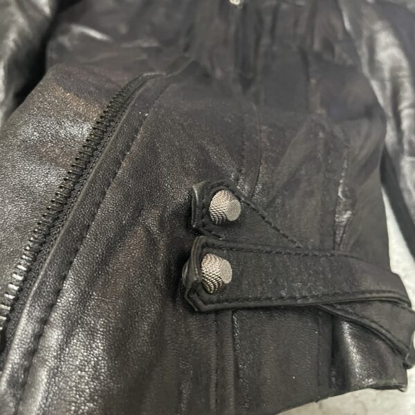 Tomboy Women’s Black Faux Leather Biker Jacket Stylish Slim Fit Moto - Image 7