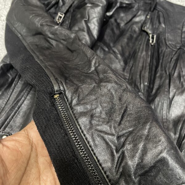 Tomboy Women’s Black Faux Leather Biker Jacket Stylish Slim Fit Moto - Image 8