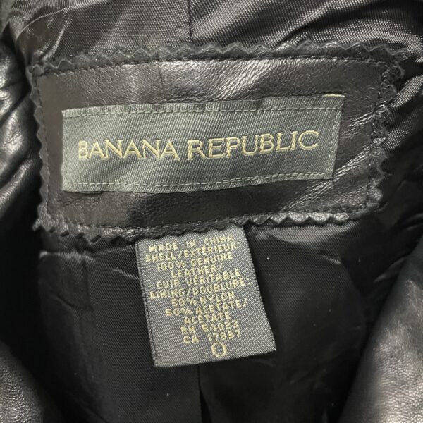 Banana Republic Women’s Genuine Leather Coat Black -XS - Image 3