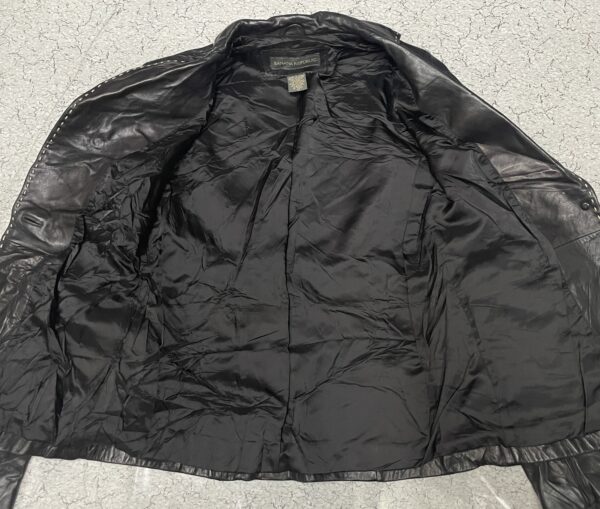 Banana Republic Women’s Genuine Leather Coat Black -XS - Image 6