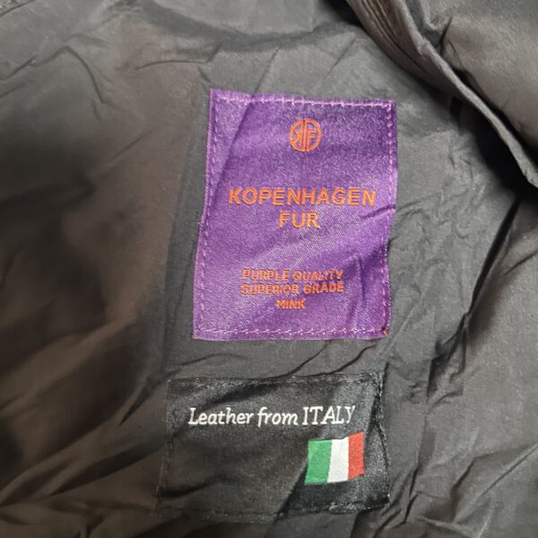 Liobell Faux Leather Fur Collar Vintage Style Jacket Black-L - Image 4