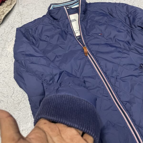 Tommy Hilfiger Men’s Navy Lightweight Classic Casual Zip Up Jacket-M - Image 5