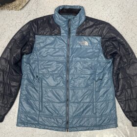The North Face Men’s Insulated Puffer Blue/Black Lightweight Warm -L