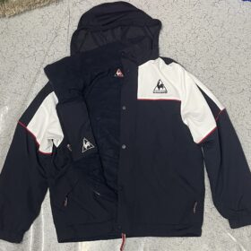 Le Coq Sportif Puffer Reversible Hooded Winter Jacket - L
