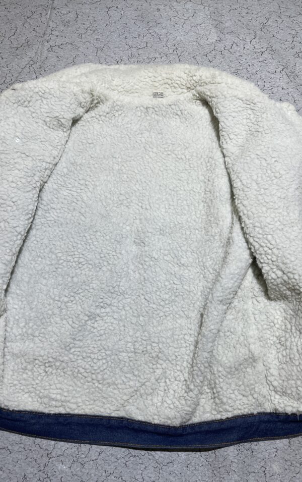 Sherpa Lined Denim Jacket | Winter Trucker | Thick Warm Vintage Style - Image 4