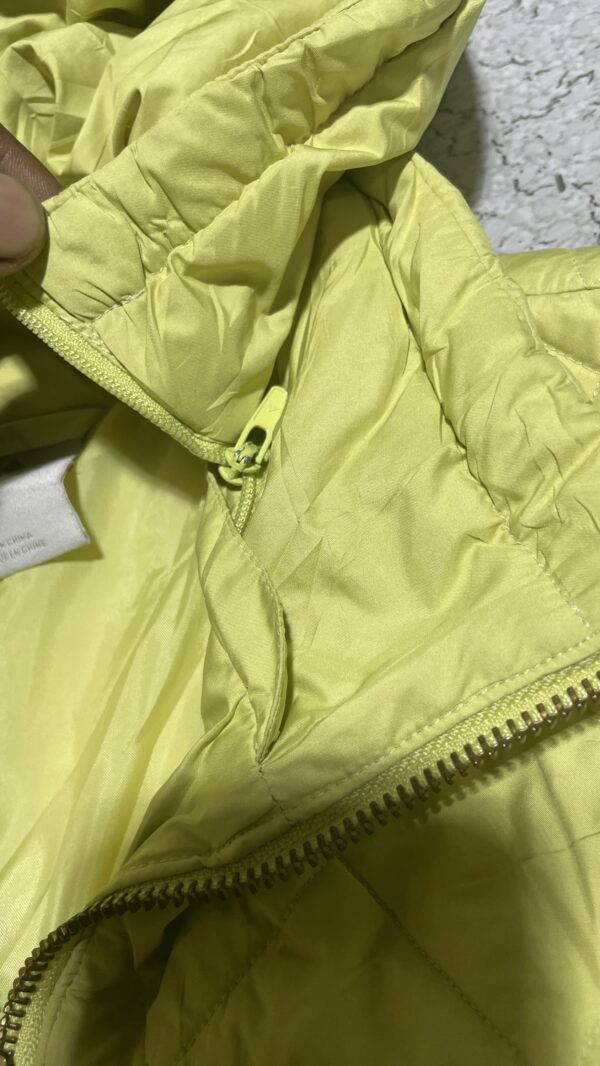 Adidas Yellow Quilted Hooded Winter Jacket-M - Image 5