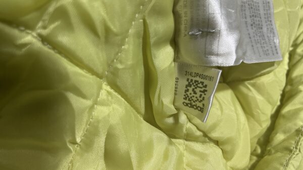 Adidas Yellow Quilted Hooded Winter Jacket-M - Image 6
