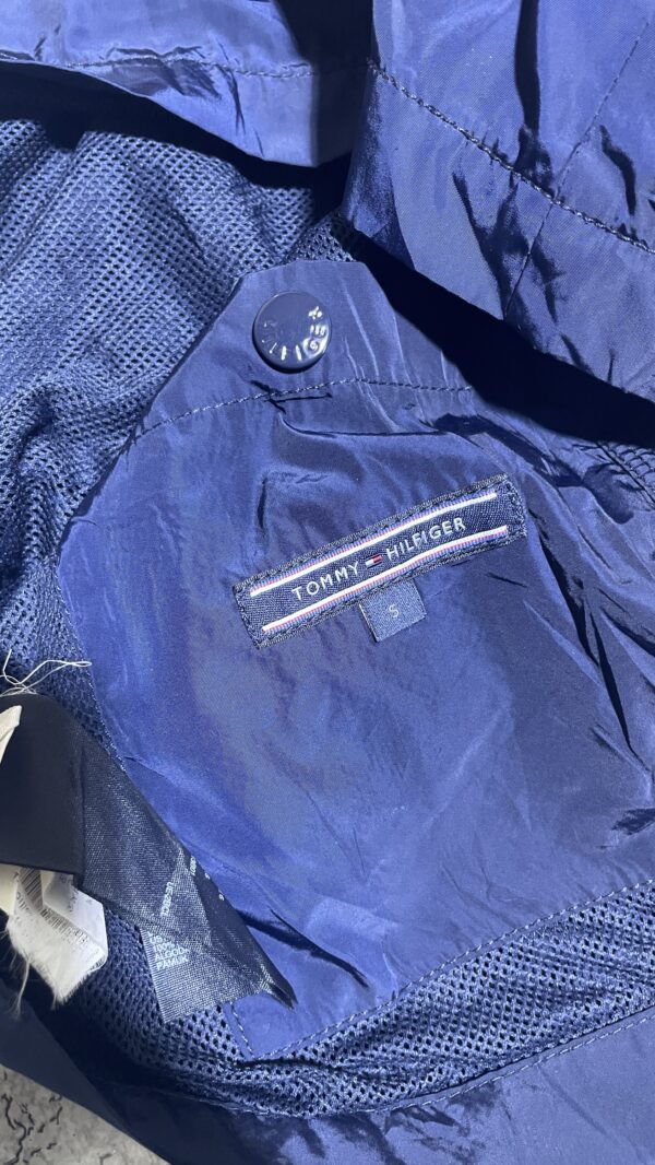 Tommy Hilfiger Navy Blue Military Style Jacket – Size L Logo Pate - Image 7