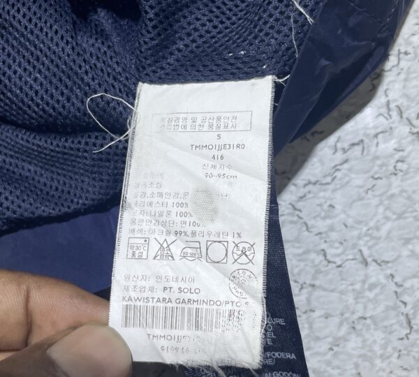 Tommy Hilfiger Navy Blue Military Style Jacket – Size L Logo Pate - Image 8