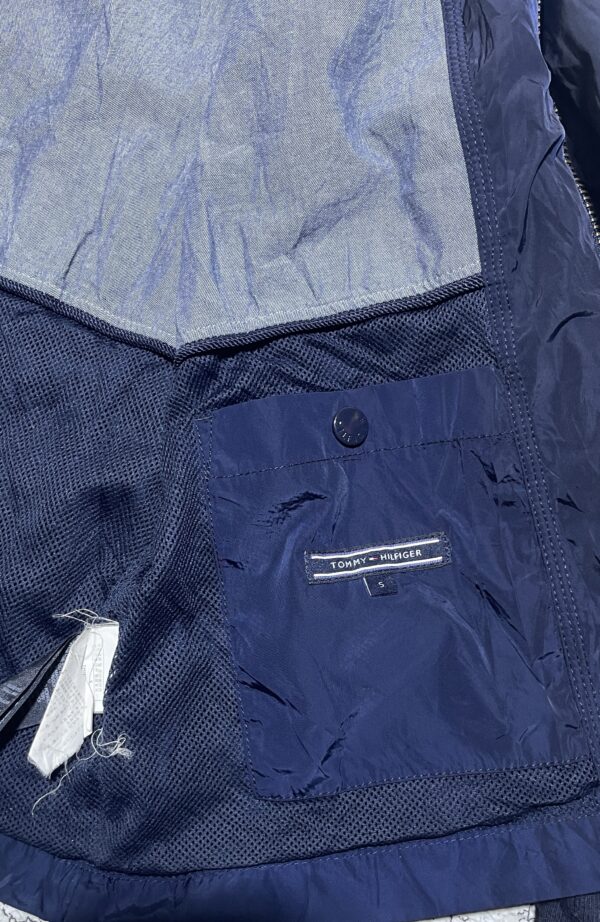 Tommy Hilfiger Navy Blue Military Style Jacket – Size L Logo Pate - Image 12