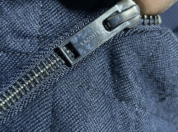 Lacoste Navy Blue Quilted Full Zip Jacket – Size 50 (L) - Image 5