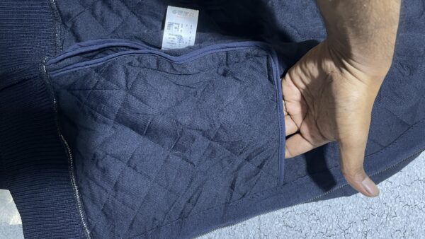 Lacoste Navy Blue Quilted Full Zip Jacket – Size 50 (L) - Image 9