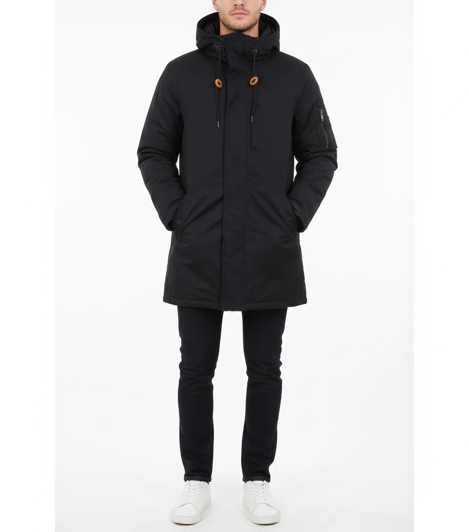 Calvin Klein Jeans Navy Blue Hooded Parka Jacket – L