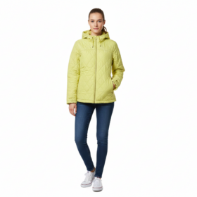 Adidas Yellow Quilted Hooded Winter Jacket-M