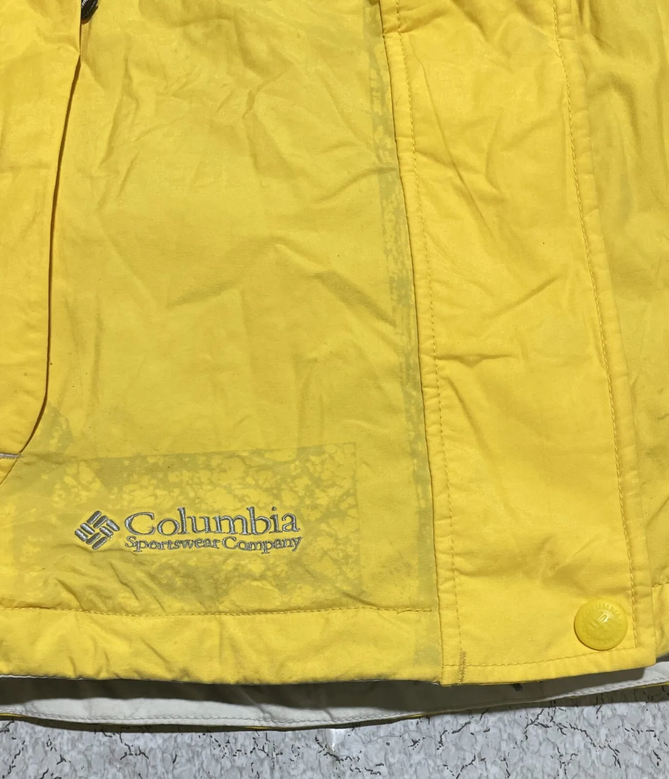 Columbia Omni-Tech Winter Jacket Hood Yellow Unisex M 5 thrift store online india
