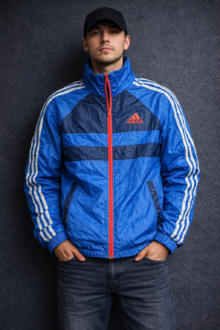 Adidas Climaproof Track Jacket Waterproof Lite Weight Blue S