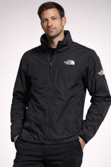 The North Face Black Waterproof Windbreaker Jacket Size L