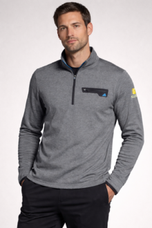 Adidas Climalite Men’s Quarter Zip Pullover Sweatshirt Grey Size L