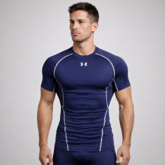 Under Armour Heatgear Compression T-Shirt – Navy Blue – Size 2Xl