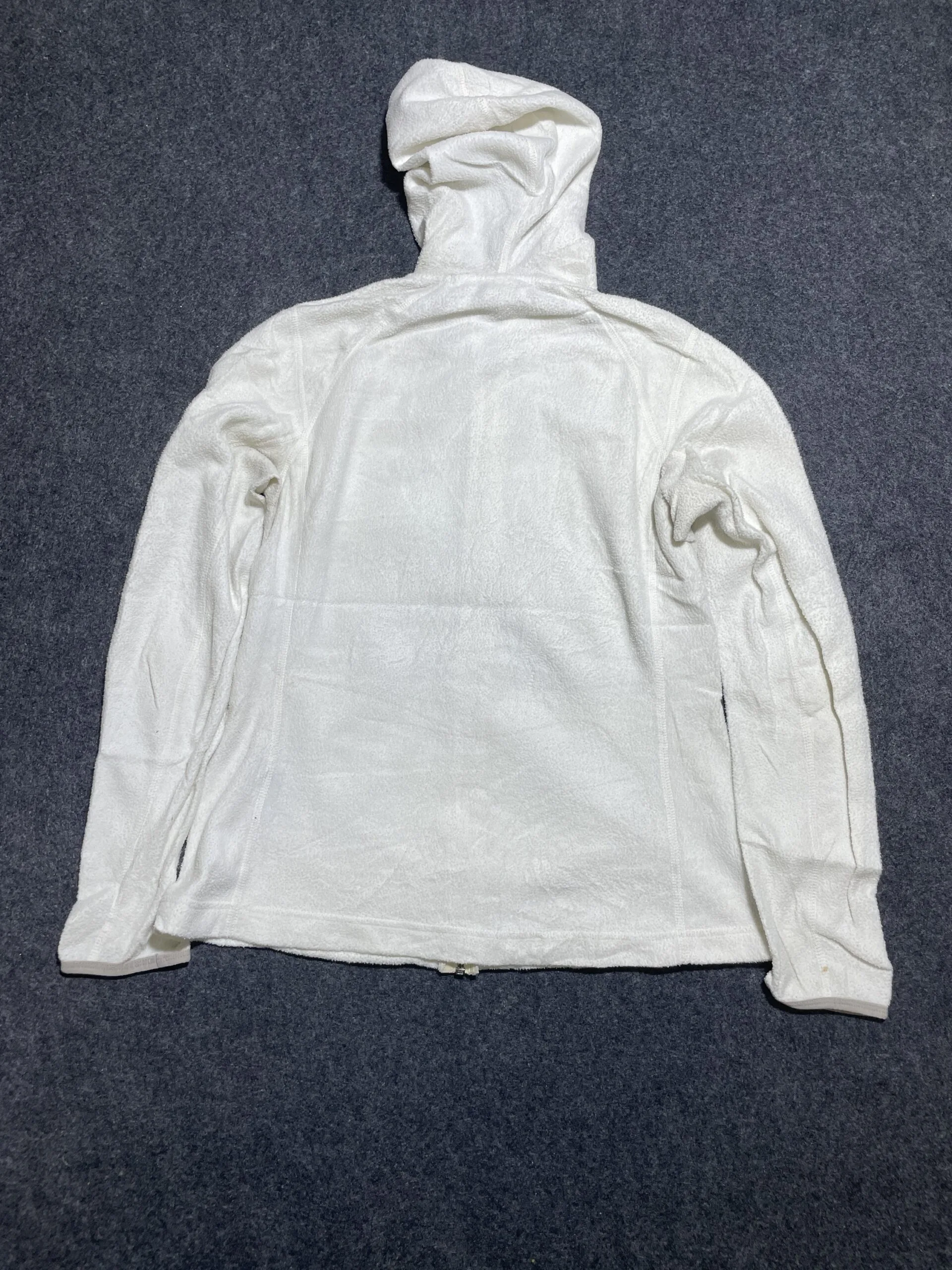 The North Face White Fleece Zip-Up Hoodie S